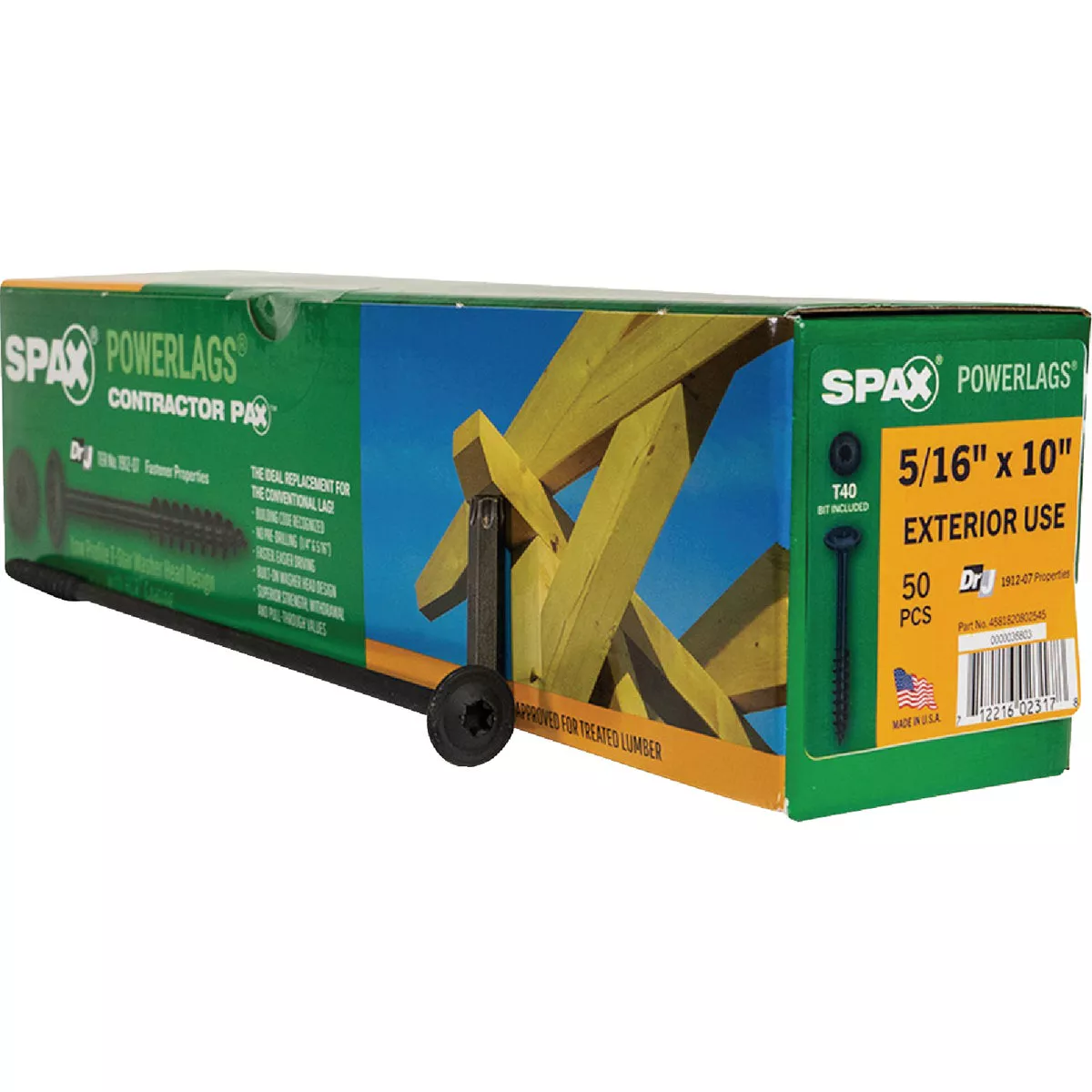 SPAX Powerlag 5/16 In. x 10 In. T40 Washer Head HCR (Exterior Rated) Lag Screw (50 Ct.) - photo 6