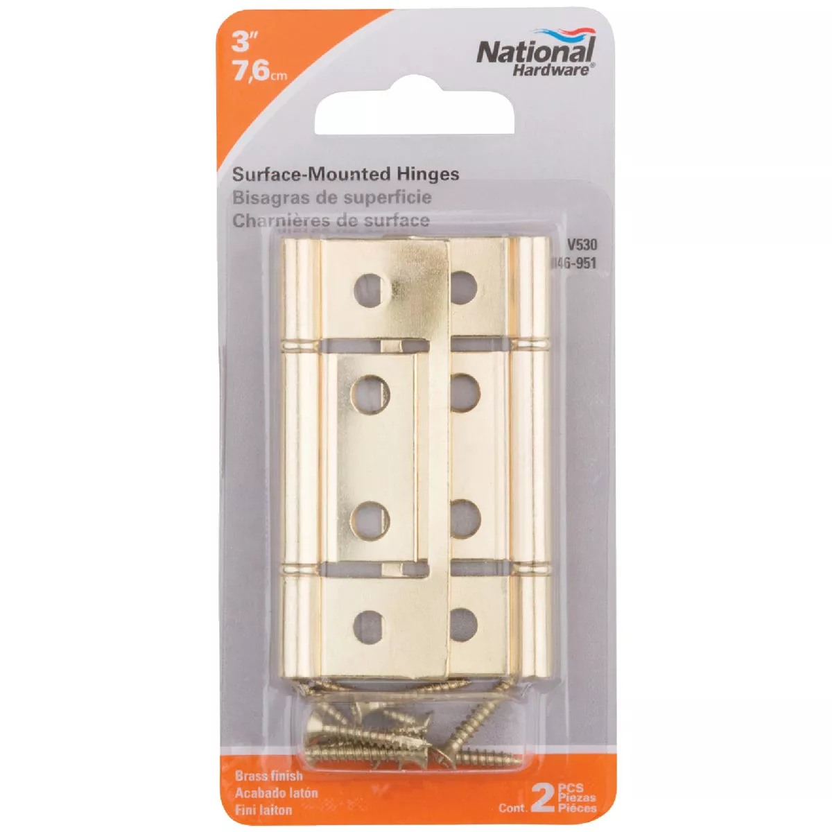 National Hardware 3 In. Non-Mortise Panel Hinge (2 Count) - photo 2