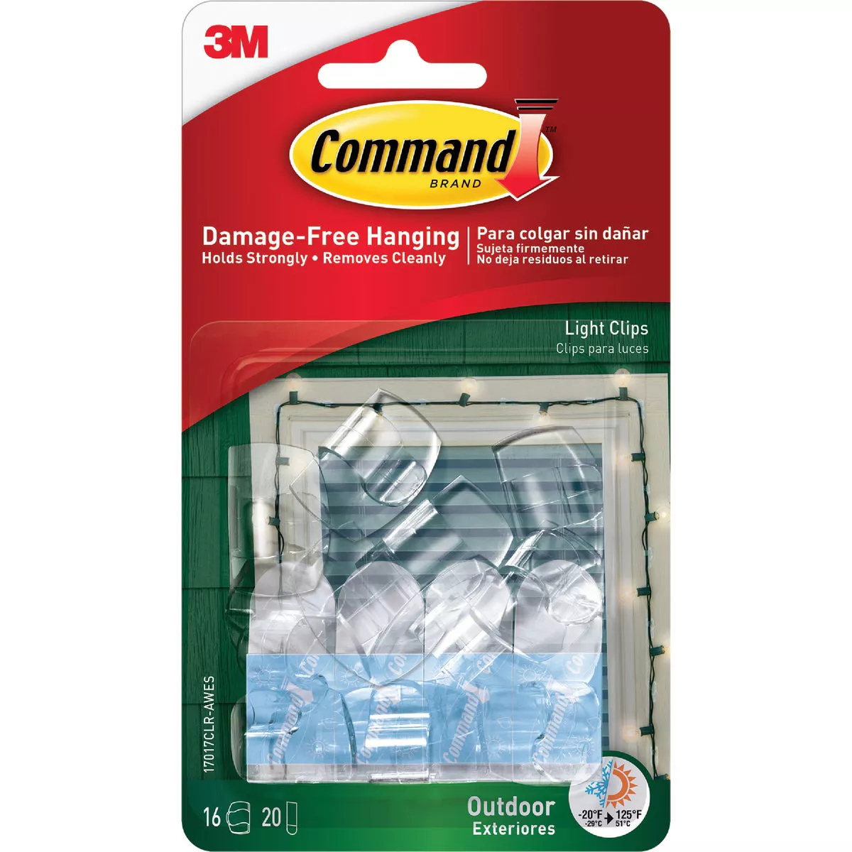 Command Outdoor Light Clips, 16 Clips, 20 Strips - photo 2
