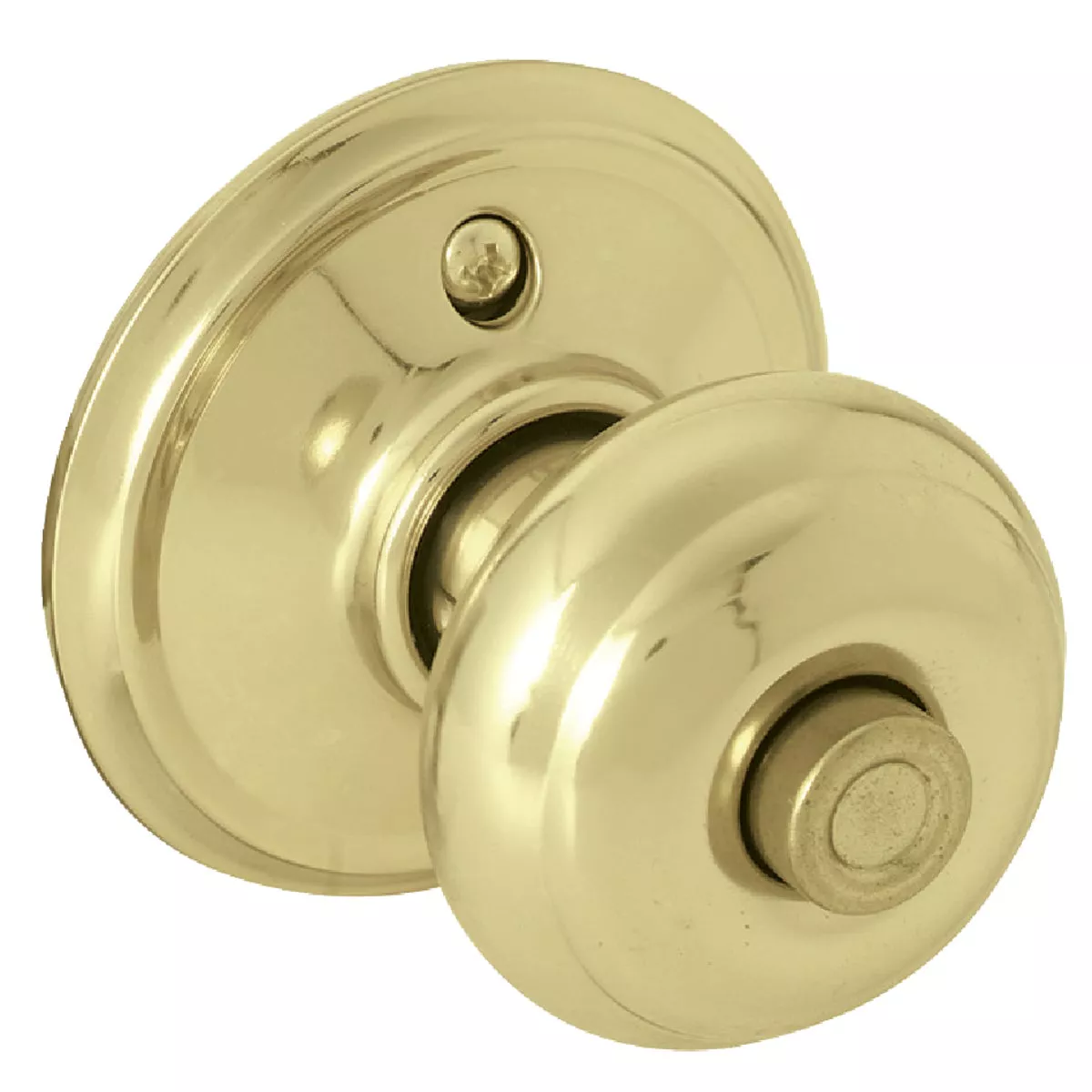 Schlage Georgian Bright Brass Bed & Bath Door Knob - photo 2