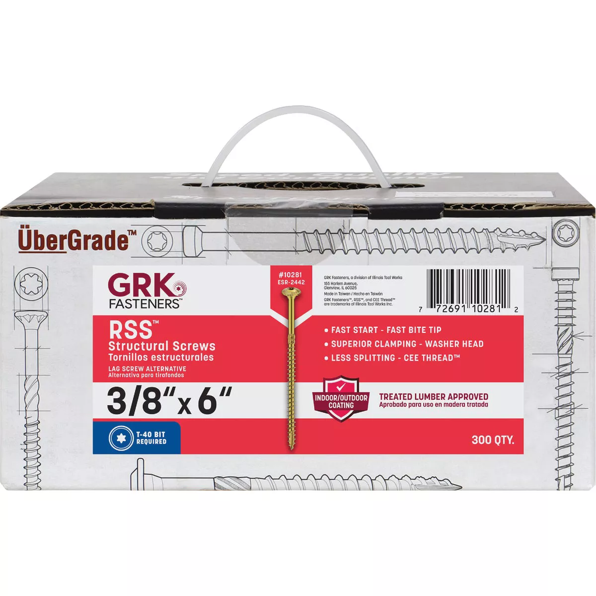 GRK RSS Rugged 3/8 In. x 6 In. Star Drive Washer-Head Structure Screw (300 Ct.) - photo 5