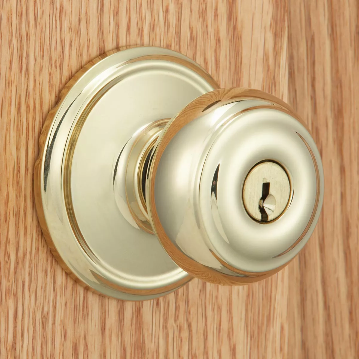 Schlage Georgian Bright Brass Entry Door Knob - photo 2