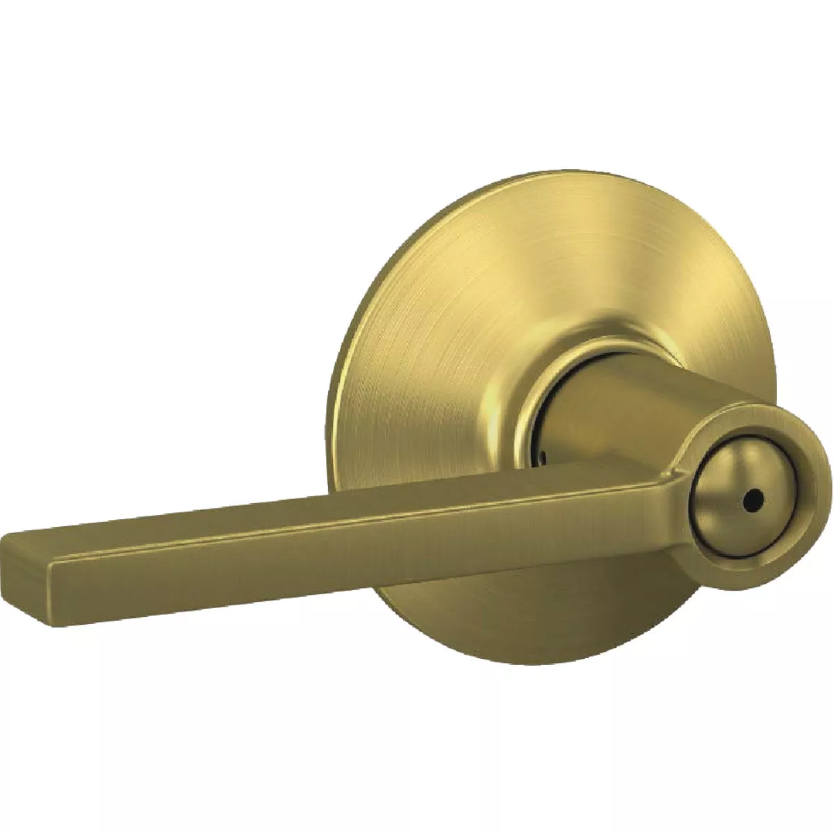 Schlage F Series Latitude Lever Bed and Bath Lock in Satin Brass - photo 2