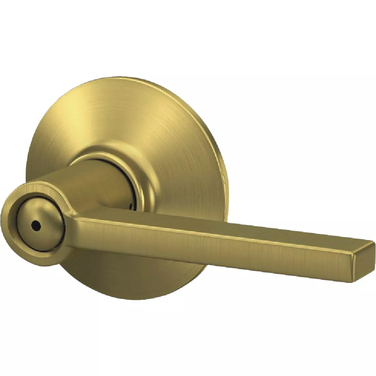 Schlage F Series Latitude Lever Bed and Bath Lock in Satin Brass - photo 4