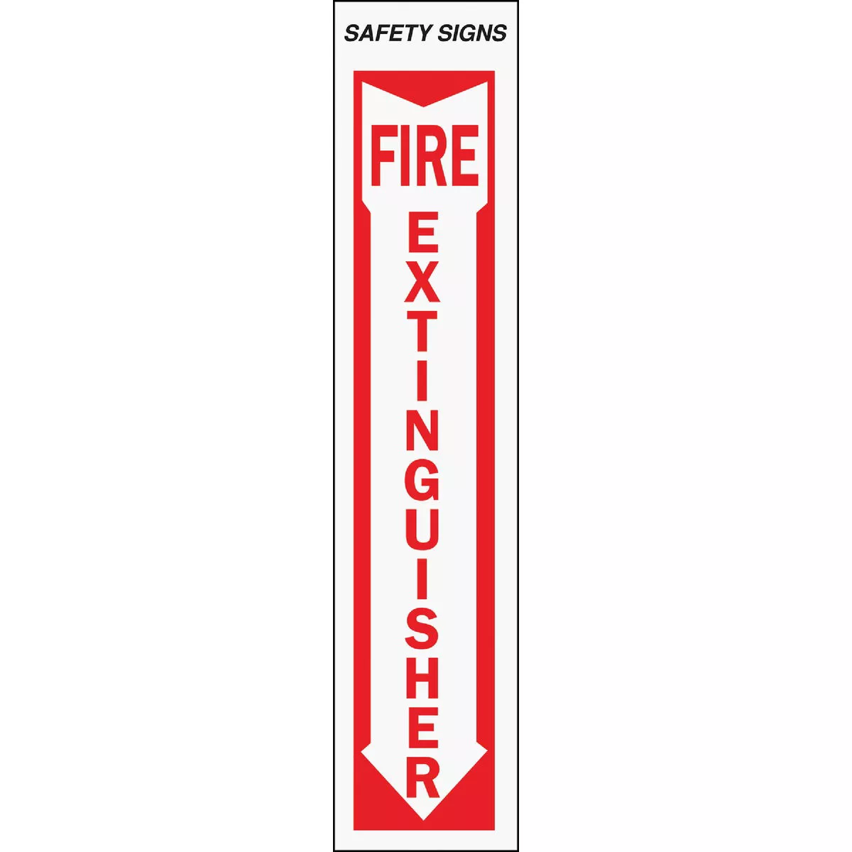 Hy-Ko Vinyl Sign, Fire Extinguisher with Down Arrow