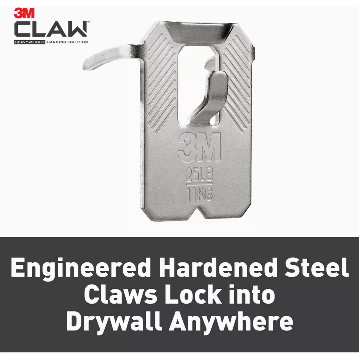 3M Claw Drywall Picture Hanger with Temporary Spot Marker, Holds 25 Lb., 4 Hangers, 4 Markers - photo 6