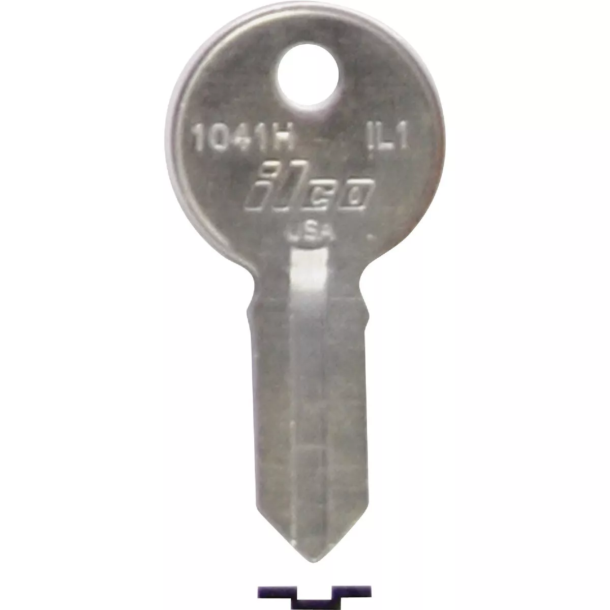 ILCO Illinois Nickel Plated File Cabinet Key IL1 / 1041H (10-Pack)