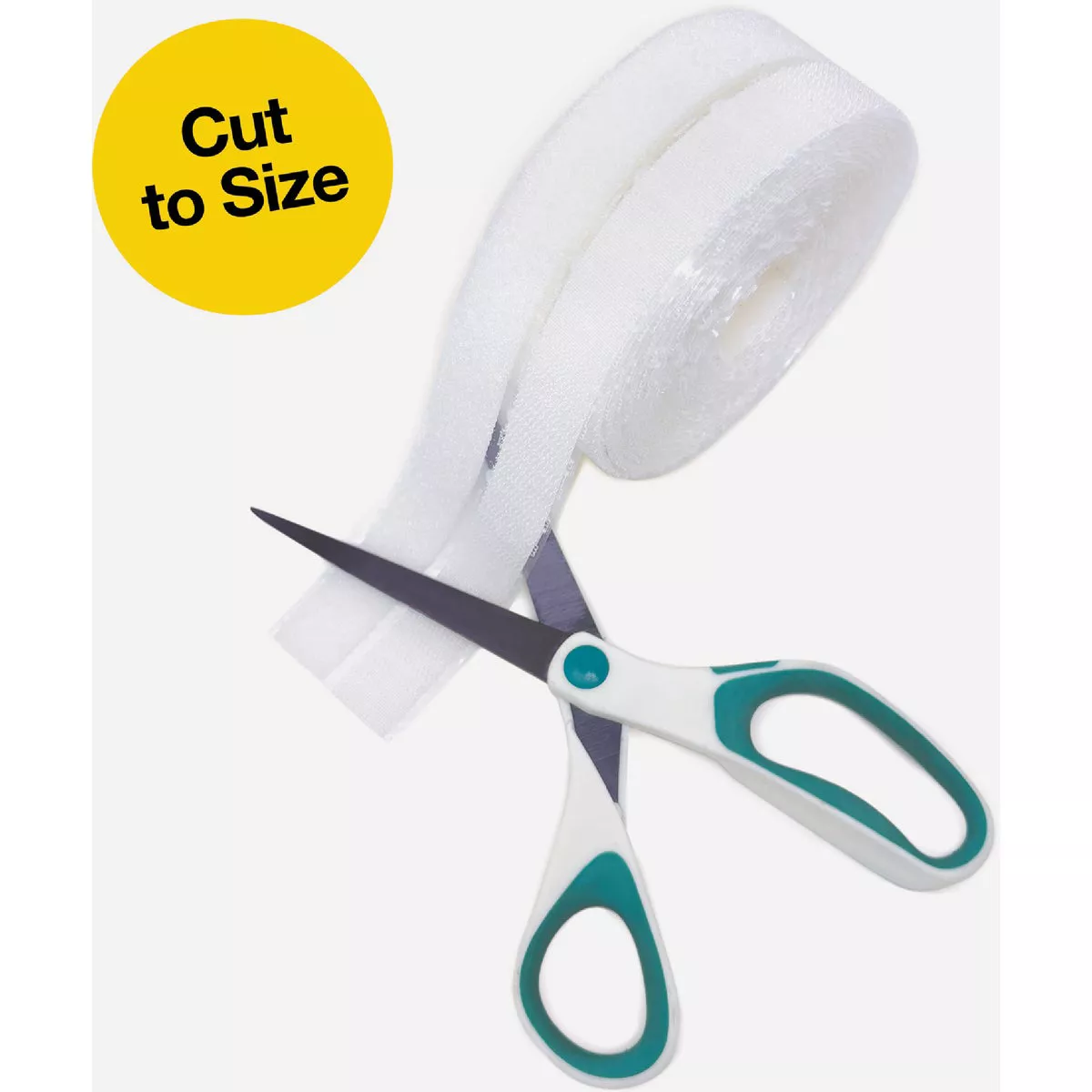 Wrap-It Storage Stick 'Em 3/4 In. x 5 Ft. White Hook & Loop Roll - photo 5