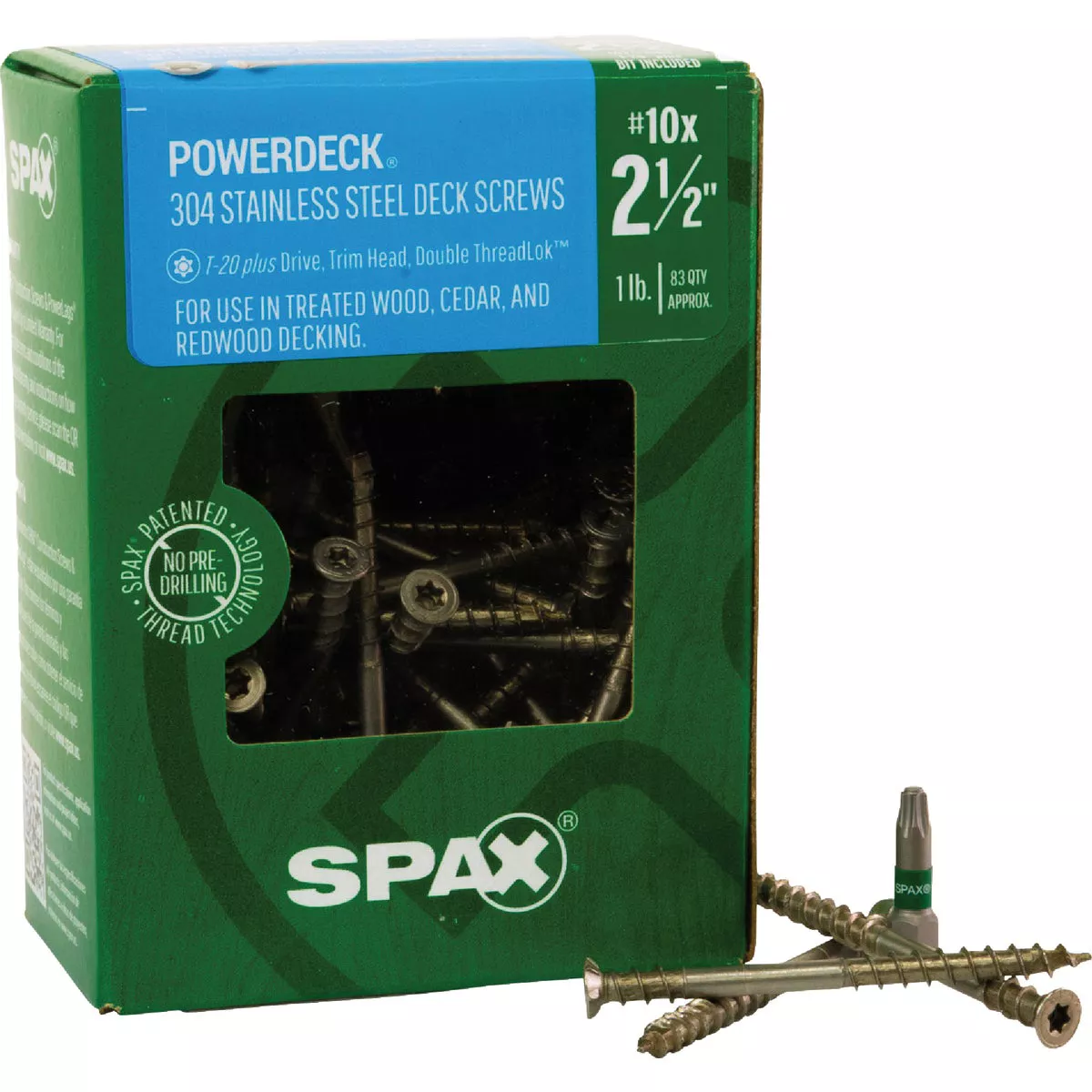 SPAX PowerDeck #10 x 2-1/2 In. T20 Plus Trim Head 304 Stainless Steel (Exterior Rated) Deck Screw (83 Ct.) - photo 5