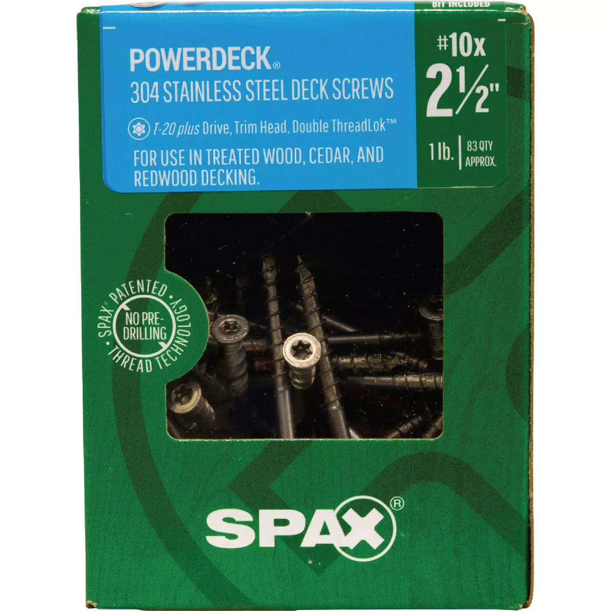 SPAX PowerDeck #10 x 2-1/2 In. T20 Plus Trim Head 304 Stainless Steel (Exterior Rated) Deck Screw (83 Ct.) - photo 6