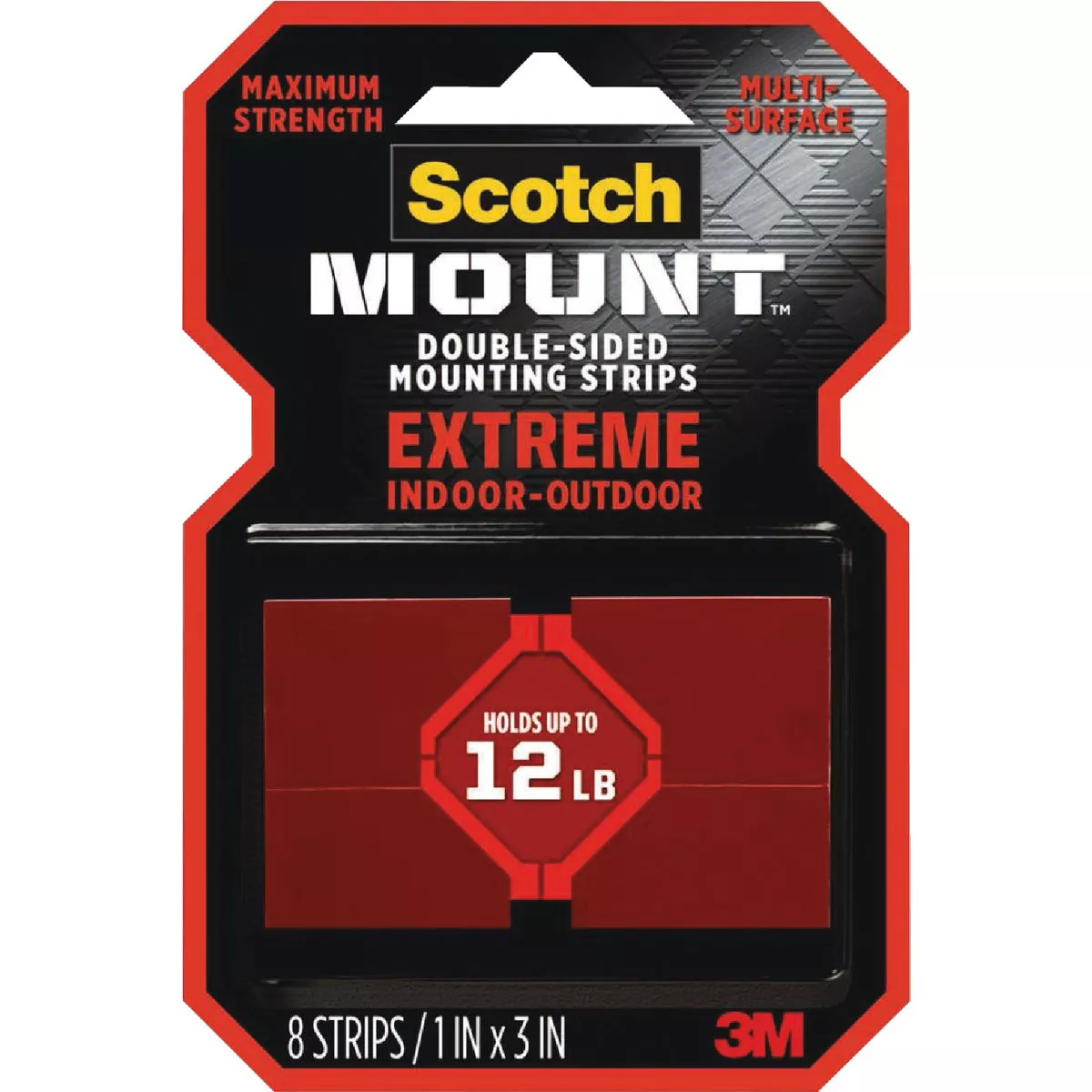 Scotch Mount 1 In. x 3 In. Extreme Double-Sided Mounting Strips (8-Count) - photo 2