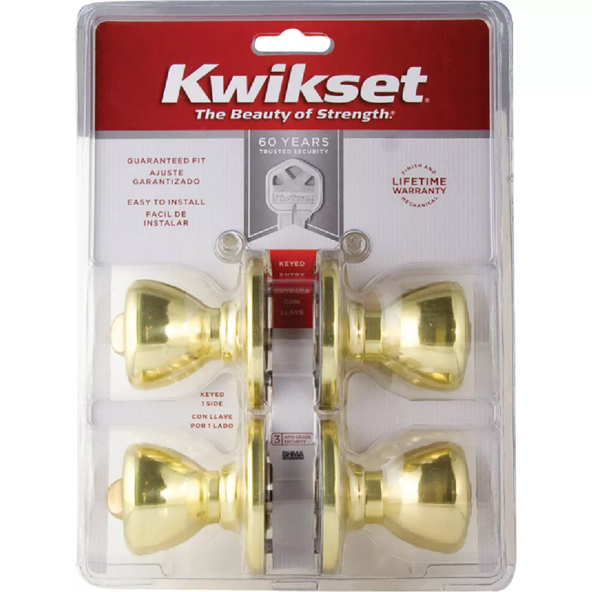 Kwikset Polished Brass Door Knob Combo - photo 2