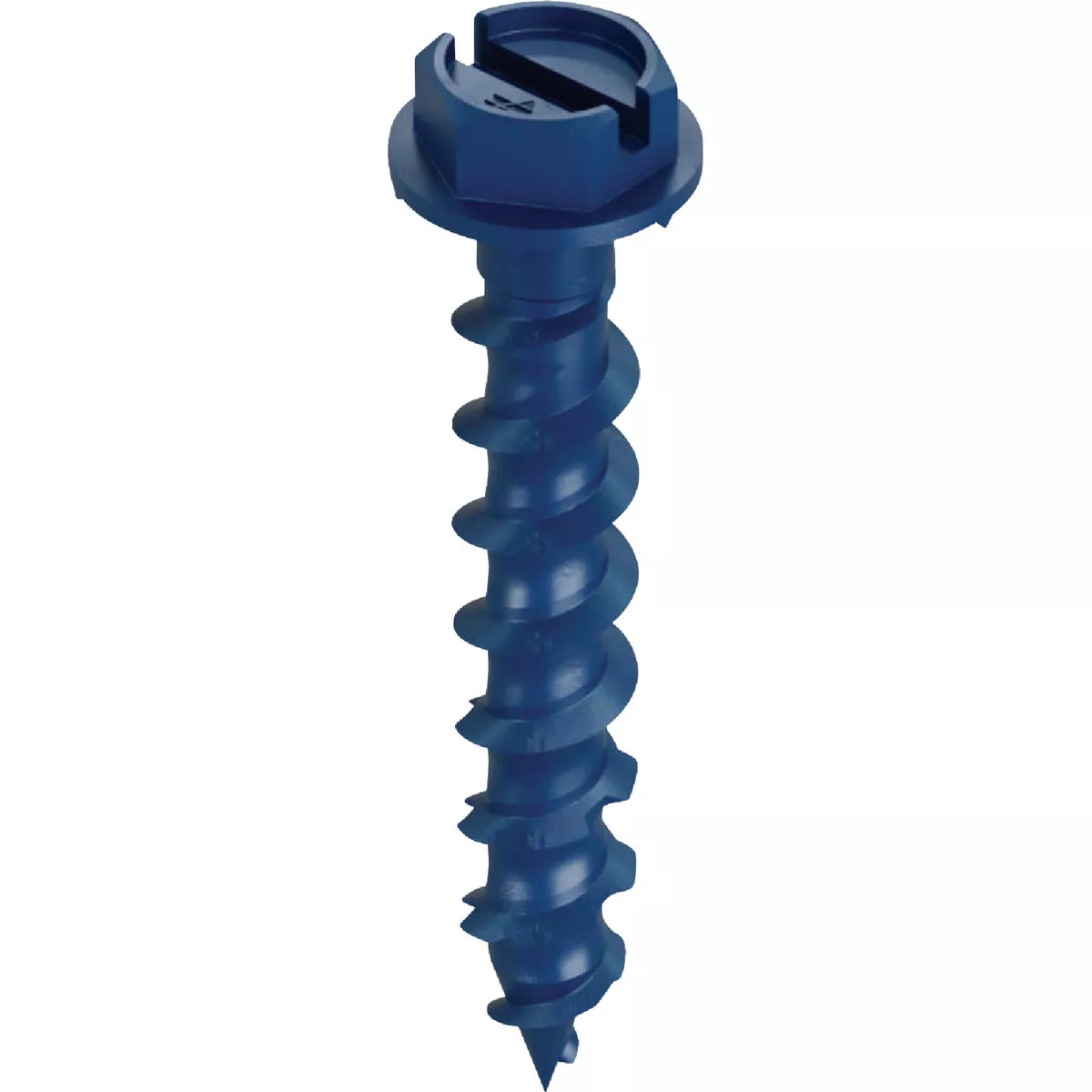 Simpson Strong-Tie Titen Turbo 1/4 In. x 2-1/4 In. Hex-Head Concrete and Masonry Screw, Blue (8-Count)