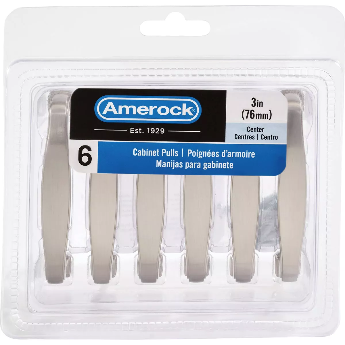 Amerock Everyday Basics Franklin 3 In. Satin Nickel Cabinet Pull (6-Pack) - photo 2