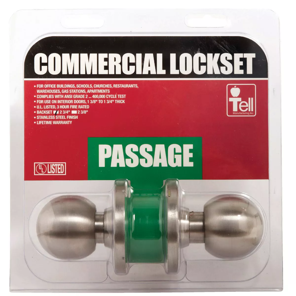 Tell Stainless Steel Hall & Closet Door Knob - photo 2