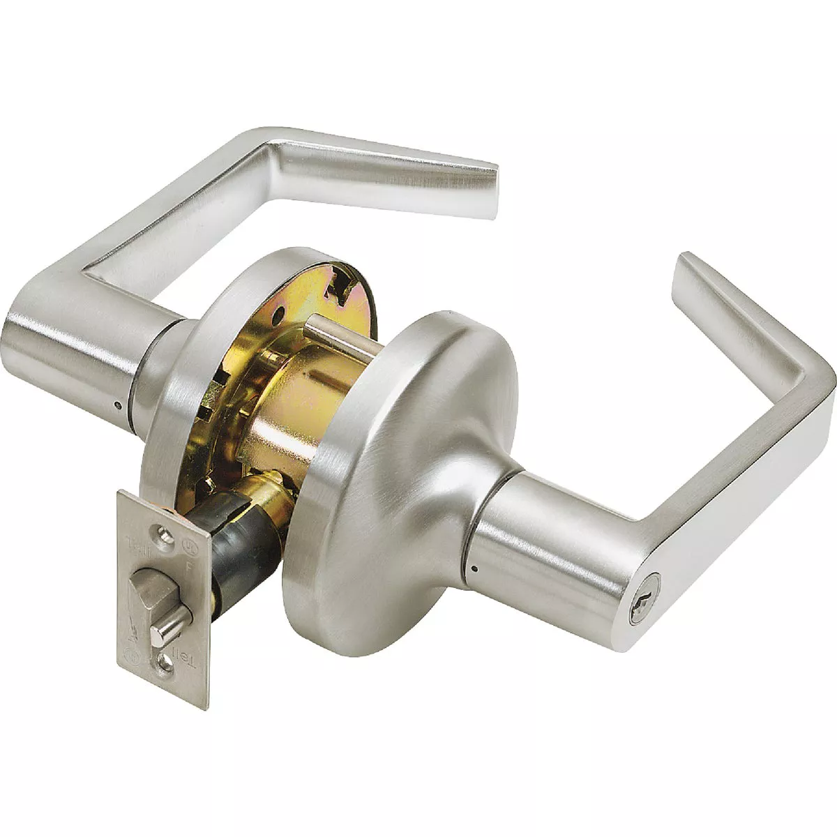 Tell Satin Chrome Entry Door Lever