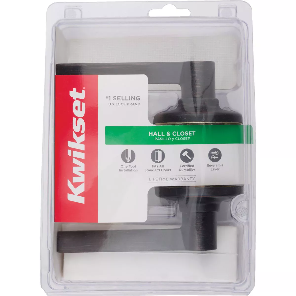 Kwikset Ladera Hall/Closet Lever, Matte Black - photo 2