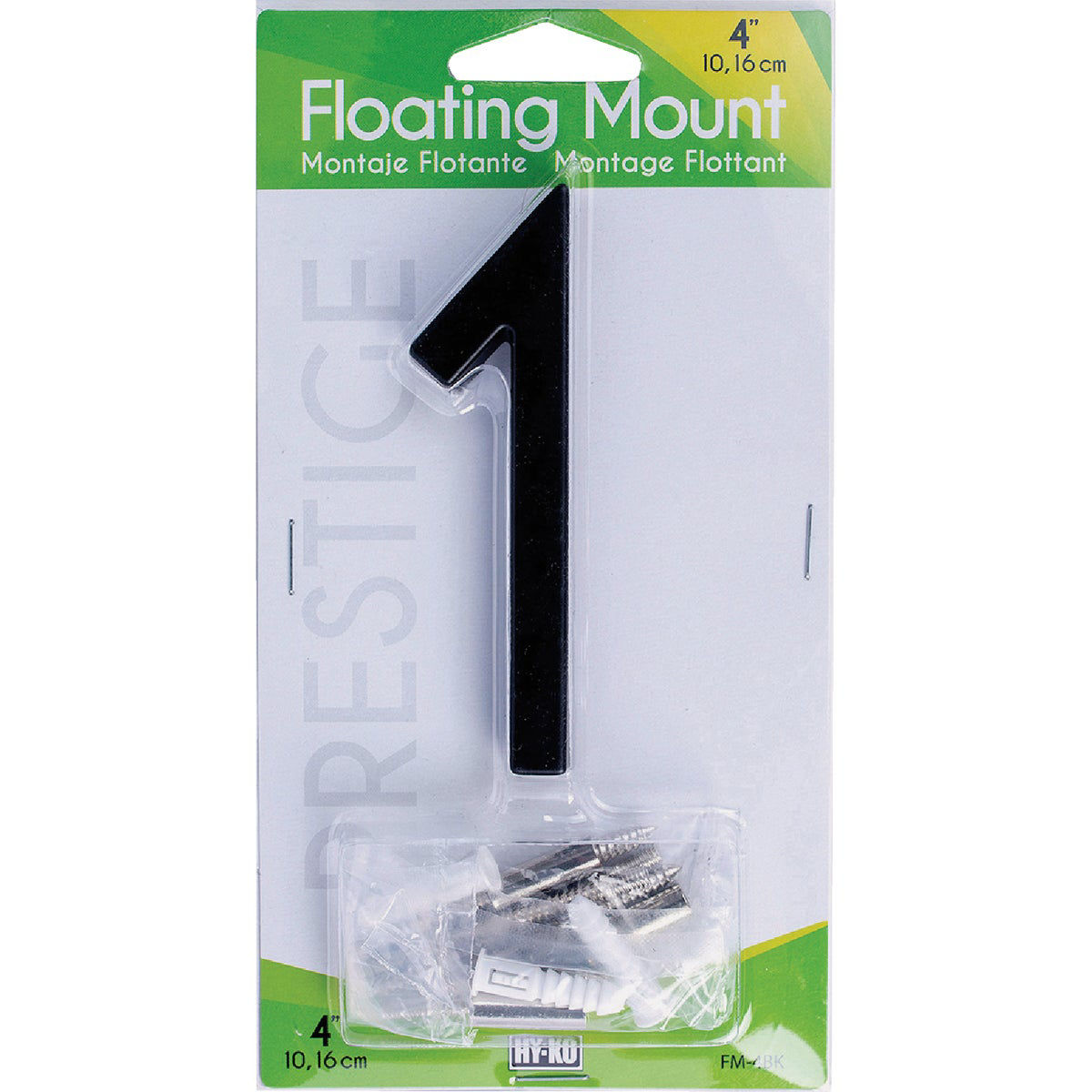 Hy-Ko 4 In. Black Floating Mount Number 1 | Do it Best