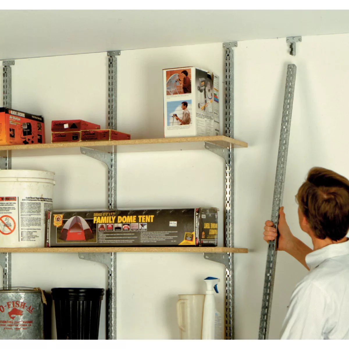 Knape & Vogt Fast-Mount 1-1/4 In. Galvanized Steel Shelf Standard Mounting Bracket - photo 2