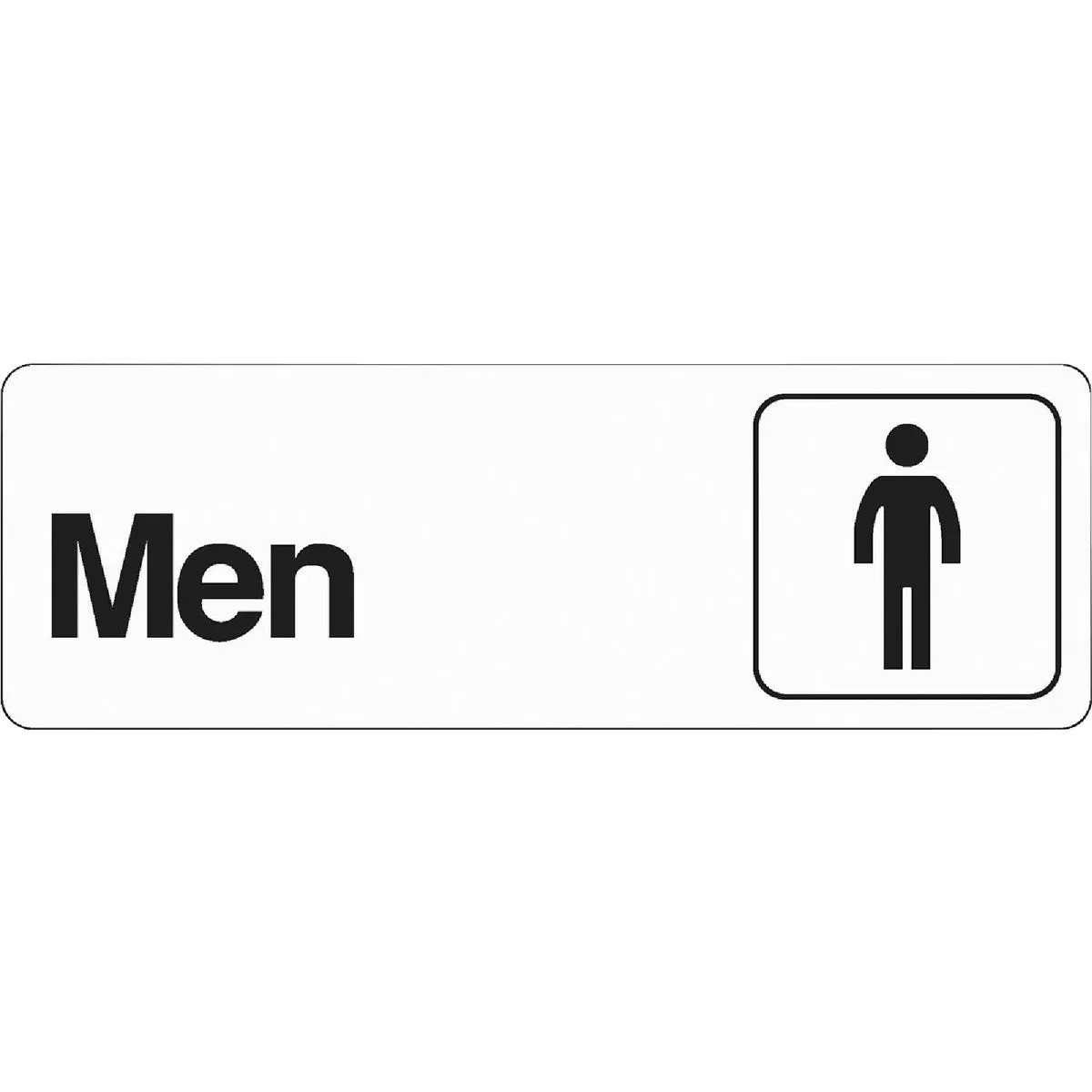 Hy-Ko Deco Series Plastic Restroom Sign, Men