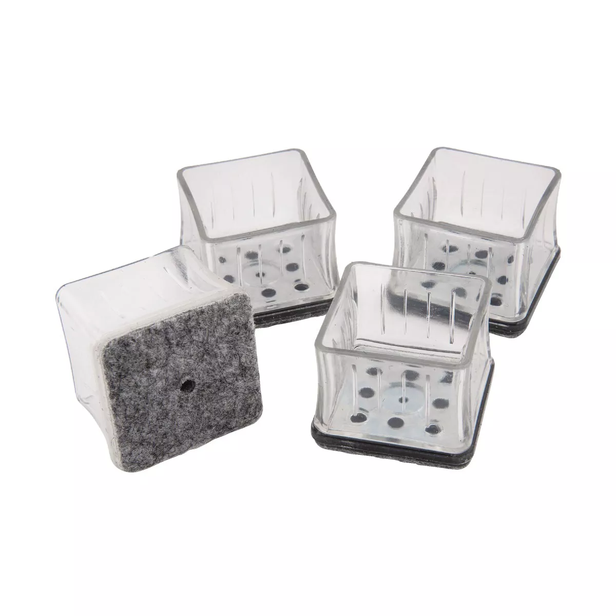 Magic Sliders Magic Fit - 1-1/4 In. - 1-3/8 In. Square Felt Furniture Leg Cup (4-Pack)