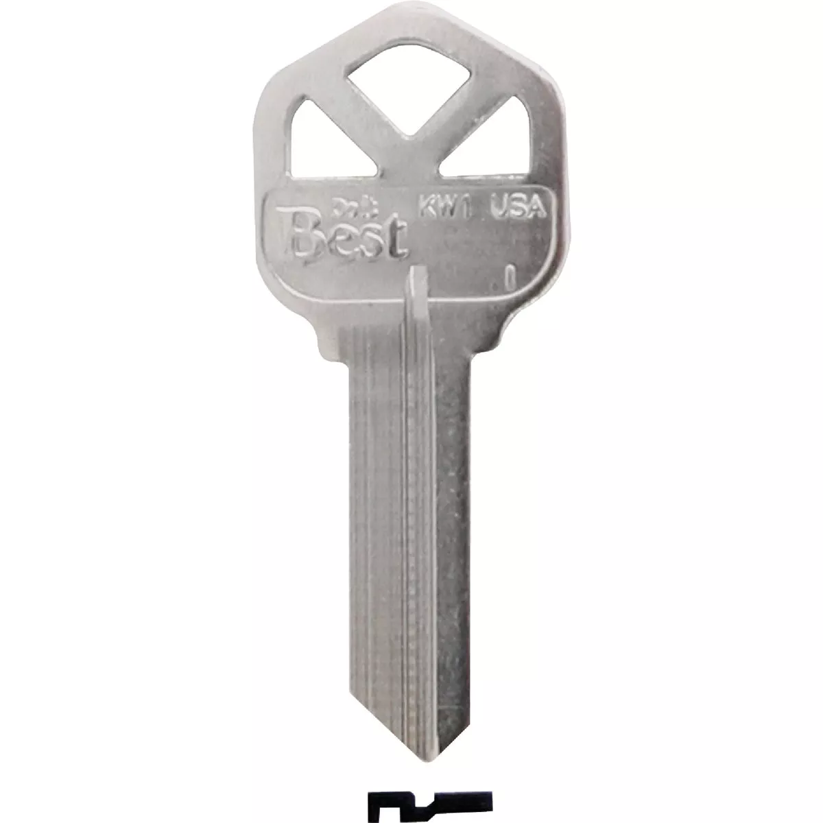 Do it Best Kwikset Nickel Plated House Key, KW1 / 1176-250 DIB (250-Pack)