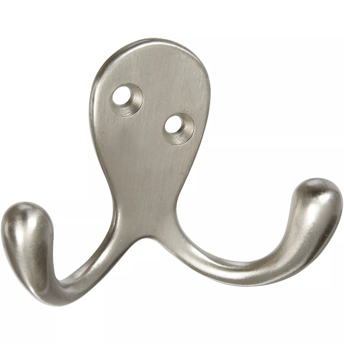 National Hardware Satin Nickel Double Clothes Hook