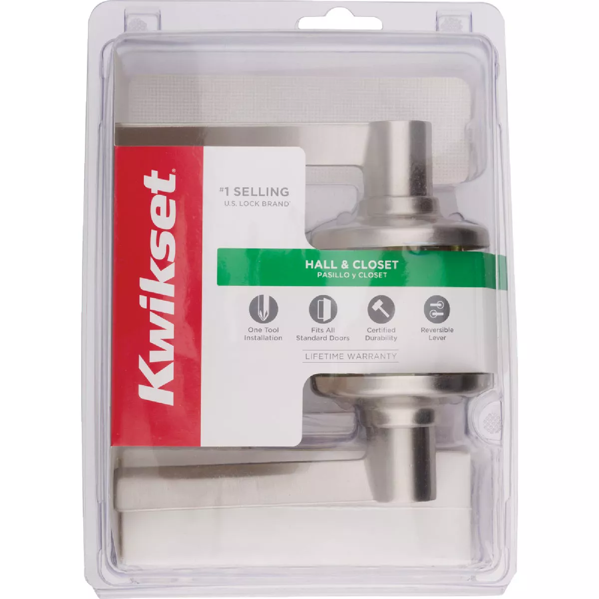 Kwikset Ladera Hall/Closet Lever, Satin Nickel - photo 2