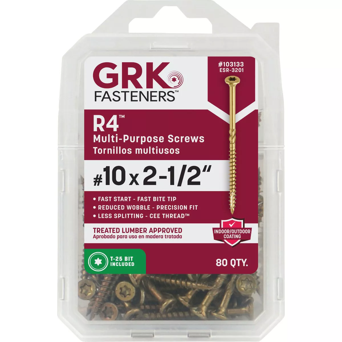 GRK R4 #10 x 2-1/2 In. Star Drive Multi-Purpose Wood Screw (70 Ct.) - photo 6