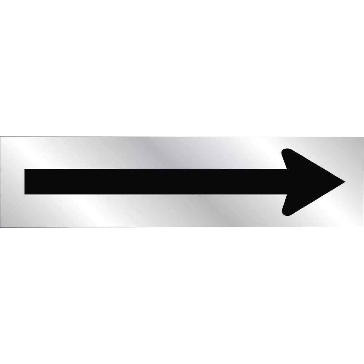Hy-Ko 2x8 Brushed Aluminum Sign, Arrow Right | True Value Hardware