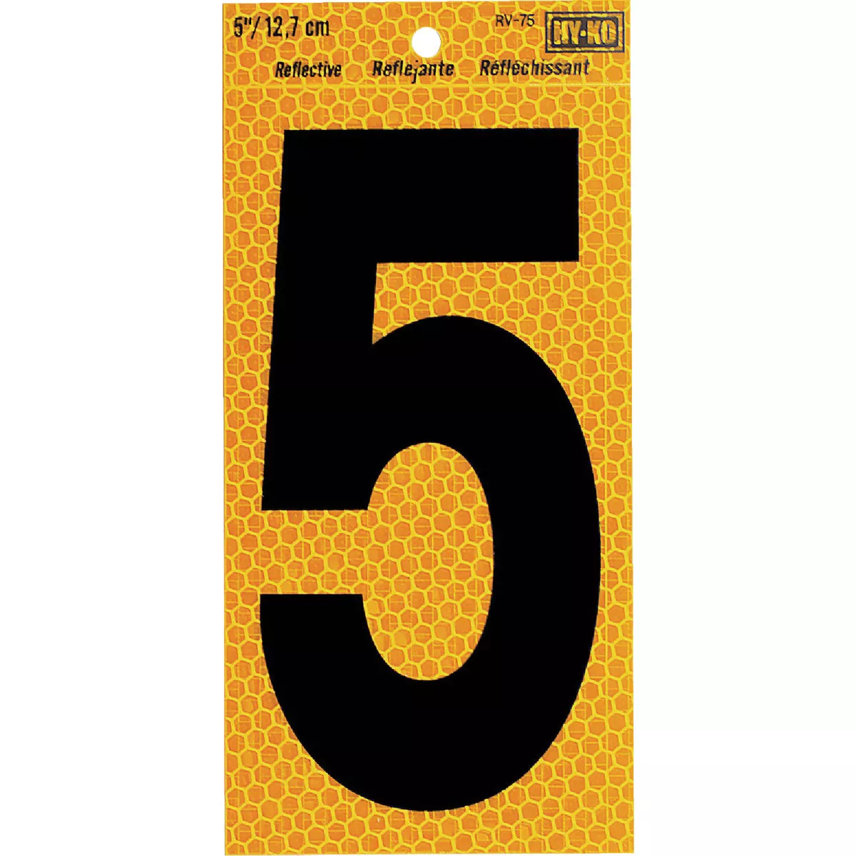 Hy-Ko 5 In. Yellow Reflective Number 5 | Do it Best