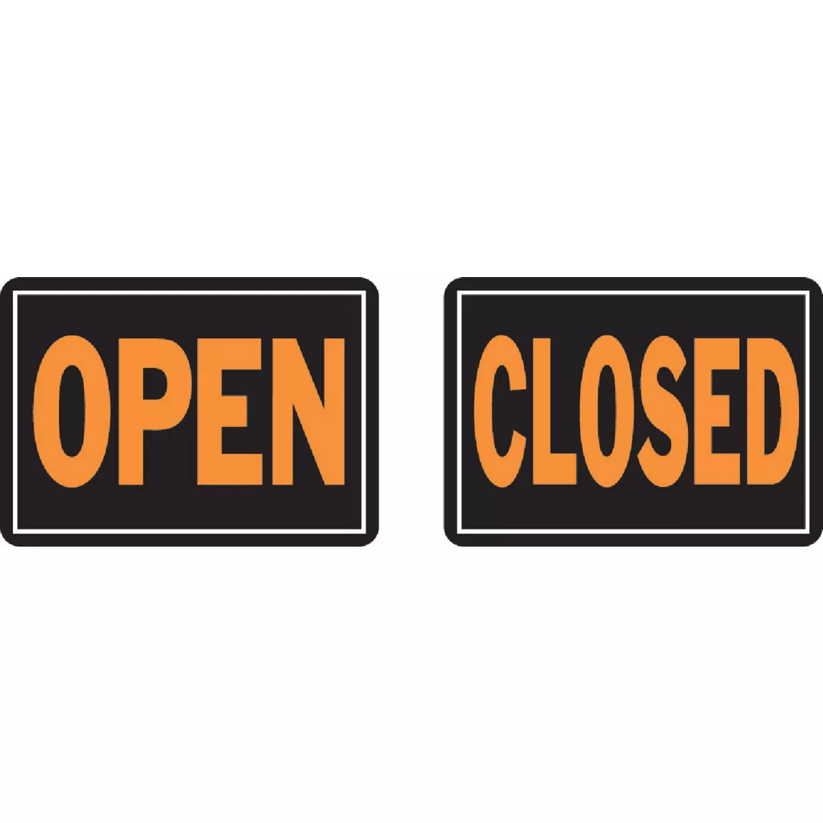 Hy-Ko 10x14 Day-Glo Aluminum Reversible Sign, Open/Closed