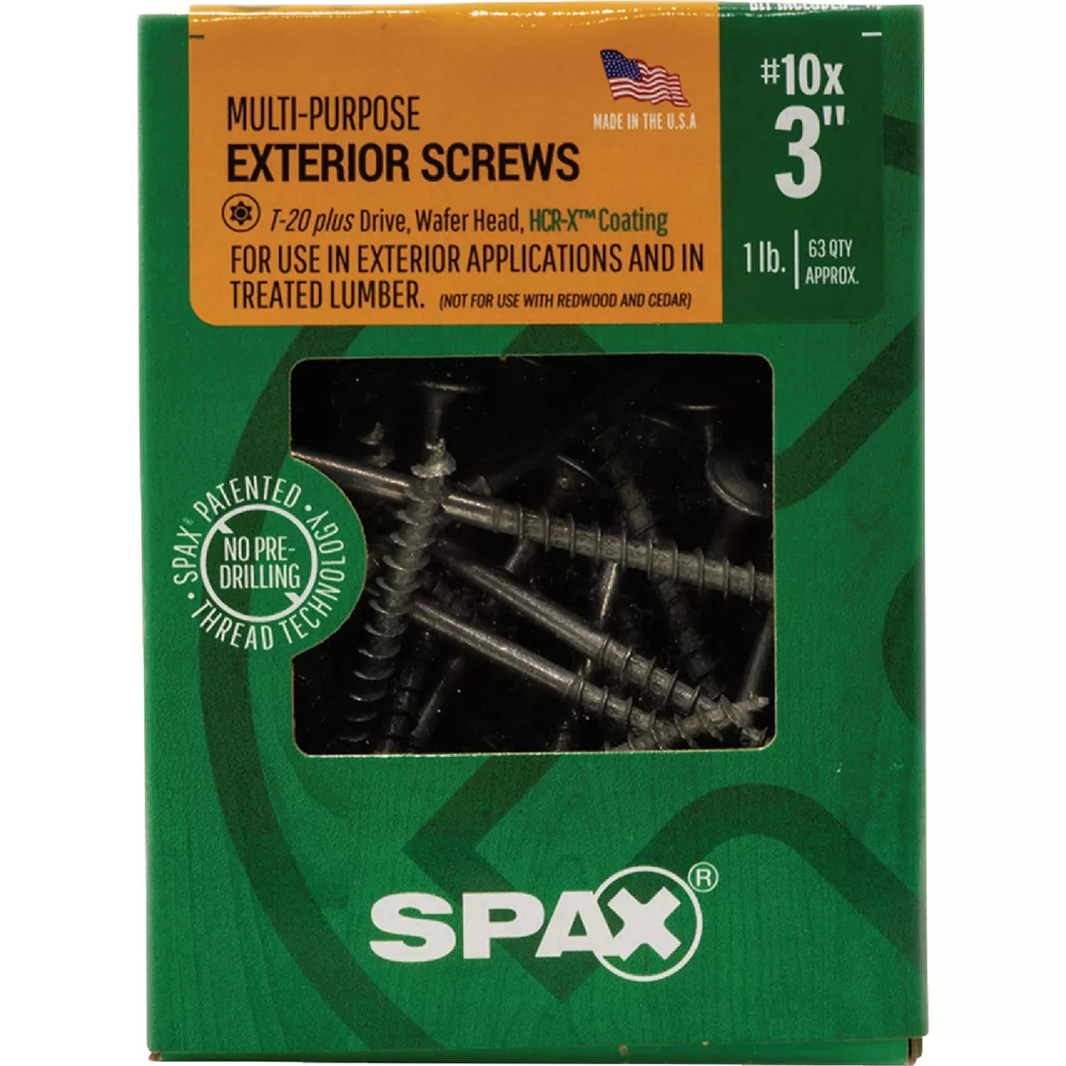 SPAX #10 x 3 In. T20 Plus Wafer Head HCR-X (Exterior Rated) Wood Screw (63 Ct.) - photo 4