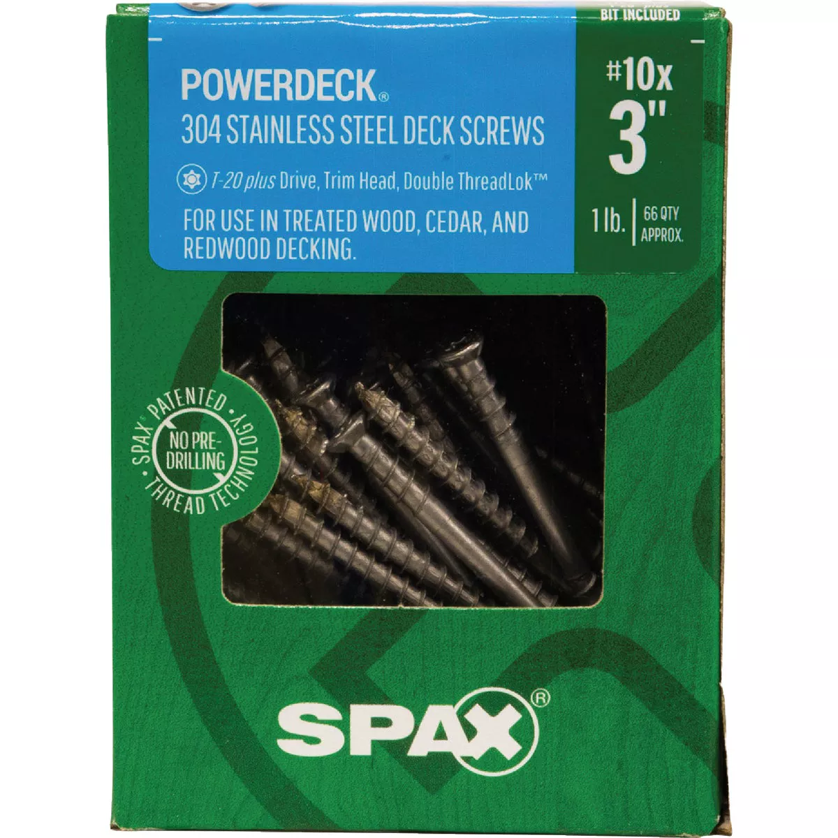 SPAX #10 x 3 In. Cylindric Head Double Thread T-20+ Stainless Steel Deck Screw (1 Lb., 66-Count) - photo 6