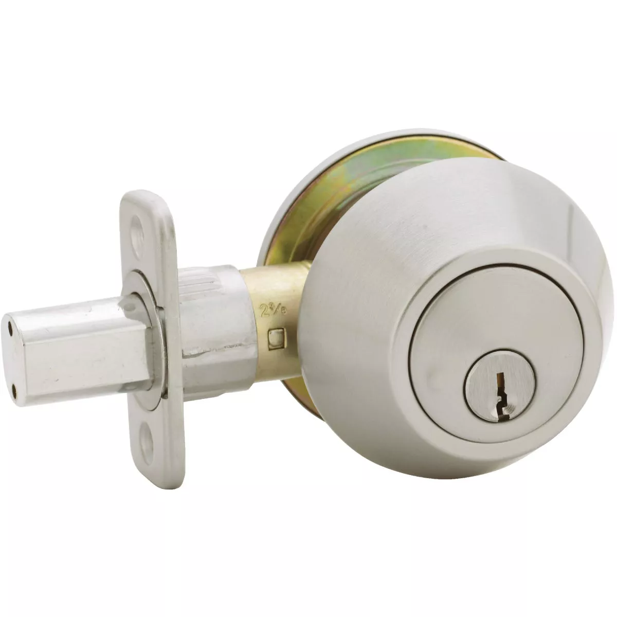 Steel Pro Satin Chrome Single Cylinder Deadbolt - photo 3