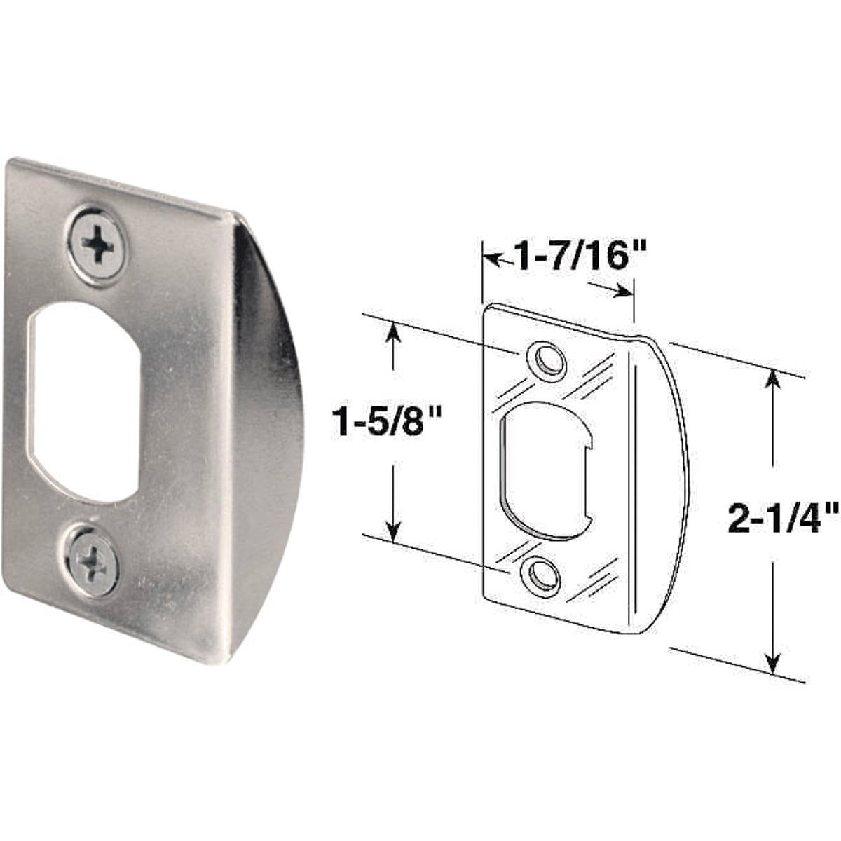 4pcs Door Strike Plate: Stainless Steel Lock Latch Guide