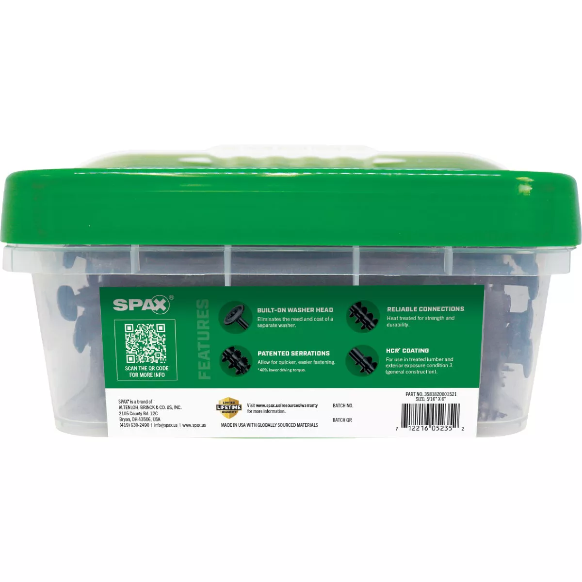 SPAX Powerlag 5/16 In. x 6 In. T40 Washer Head HCR (Exterior Rated) Lag Screw (150 Ct.) - photo 7