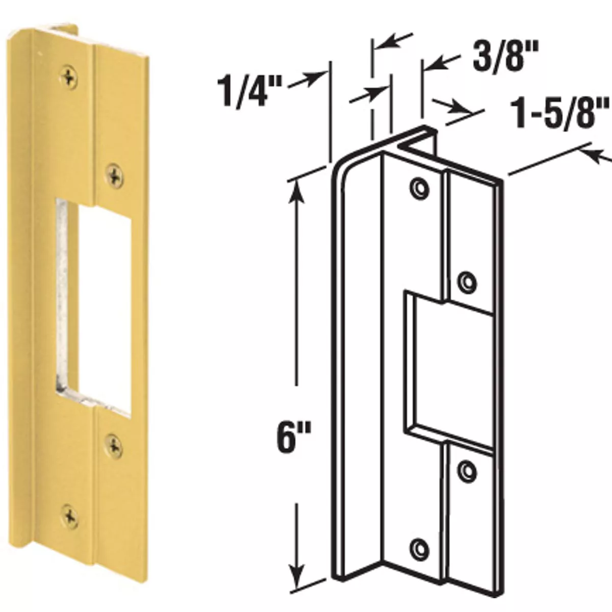 Defender Security Brass Aluminum Latch Guard