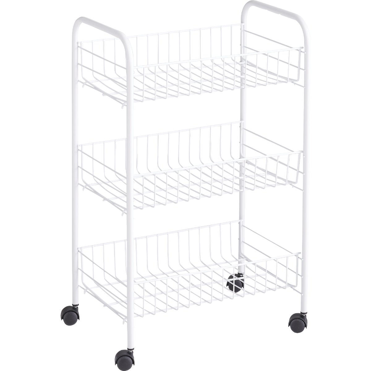 Rubbermaid White 3Tier Wheeled Storage Cart Do it Best