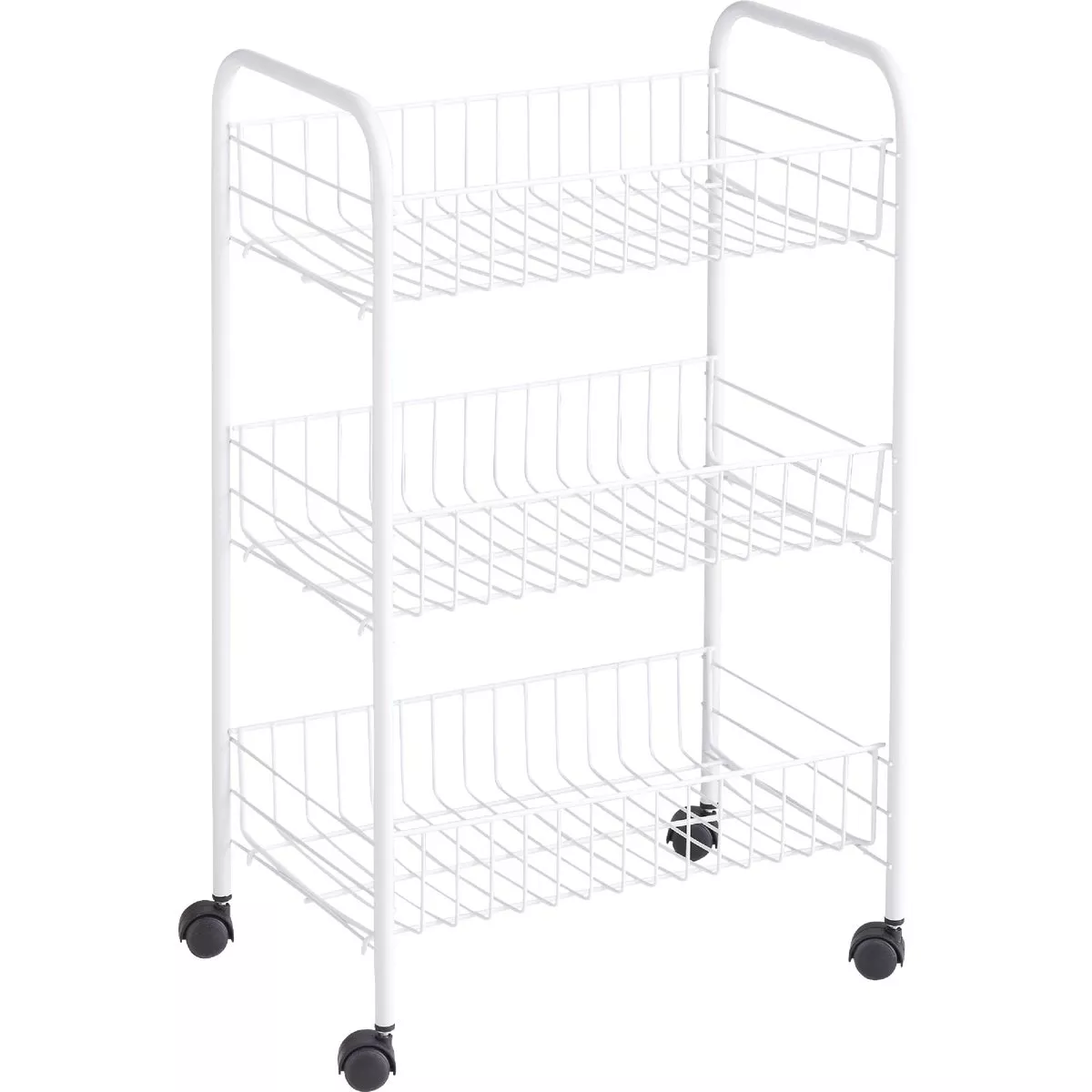 Rubbermaid White 3-Tier Wheeled Storage Cart - photo 2