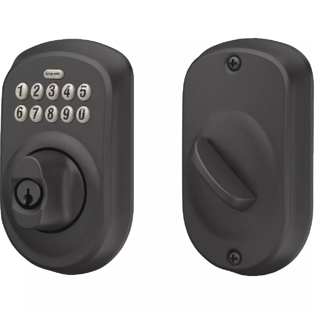 Schlage Plymouth Matte Black Electronic Lock Keypad Deadbolt - photo 5