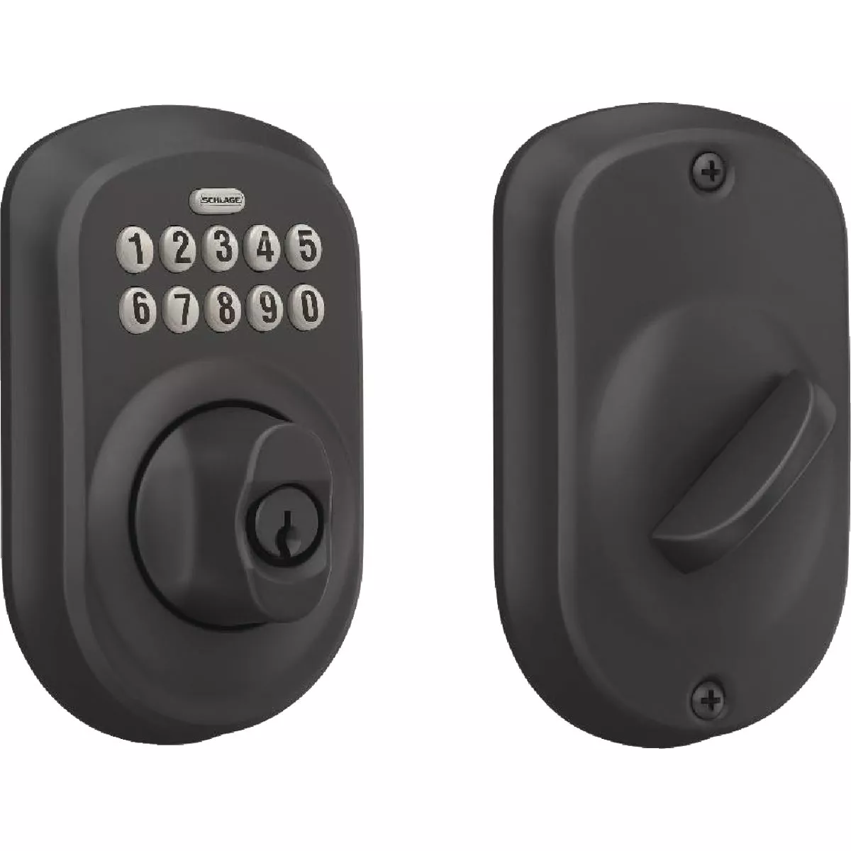 Schlage Plymouth Matte Black Electronic Lock Keypad Deadbolt - photo 6