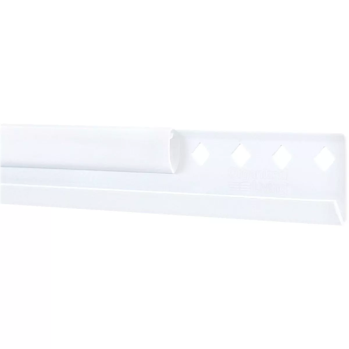 FreedomRail 60 In. White Horizontal Hanging Rail with Cover