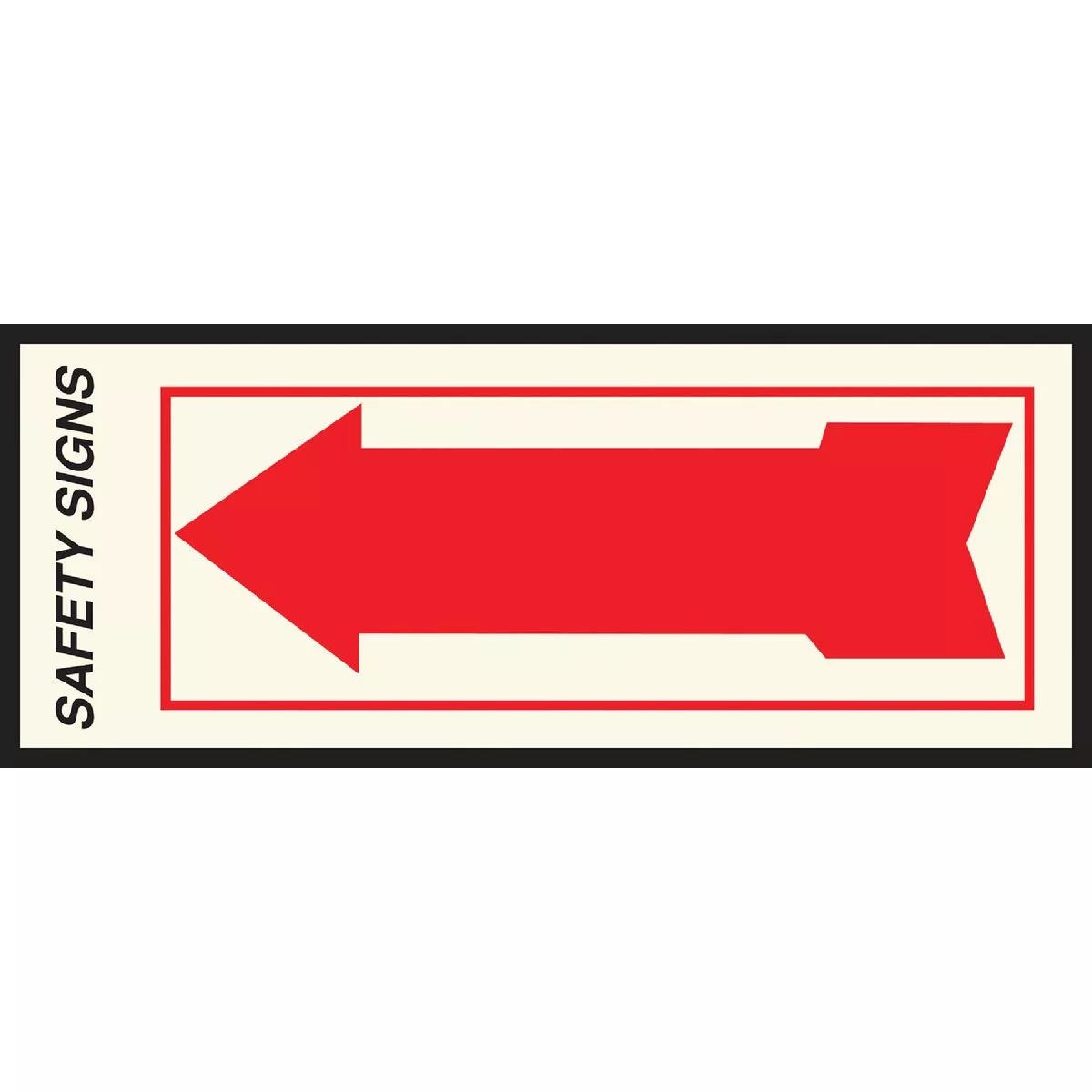 Hy-Ko Glow-In-The-Dark Sign, Arrow