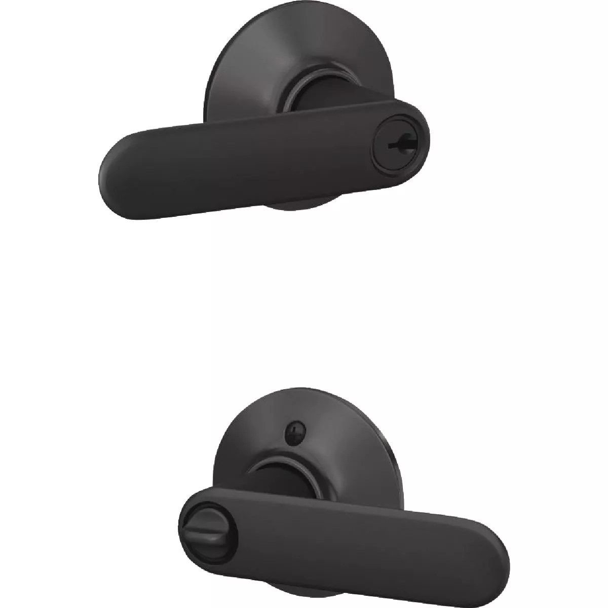 Schlage Davlin Lever Matte Black Keyed Entry Lock - photo 4