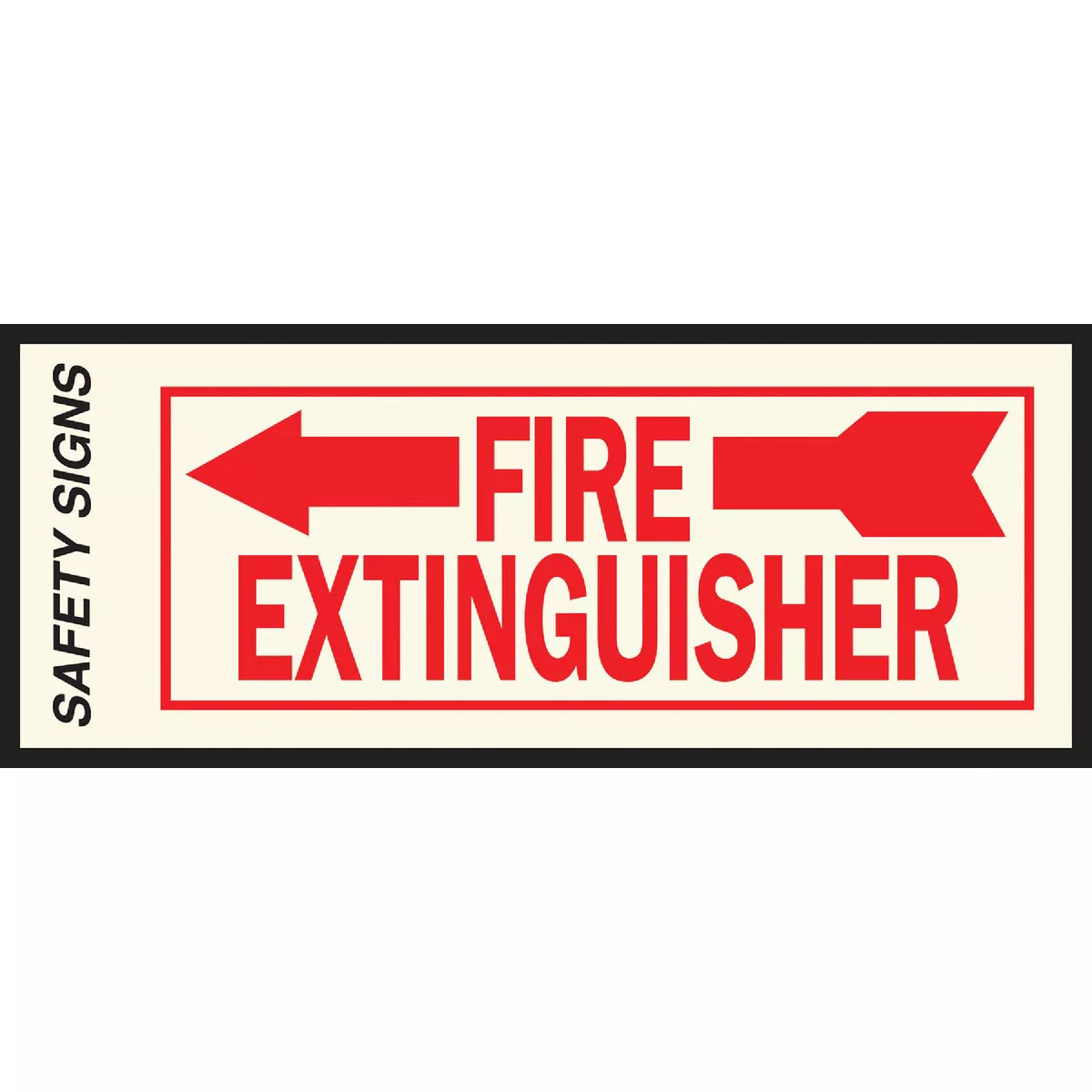 Hy-Ko Vinyl Sign, Fire Extinguisher with Arrow Left
