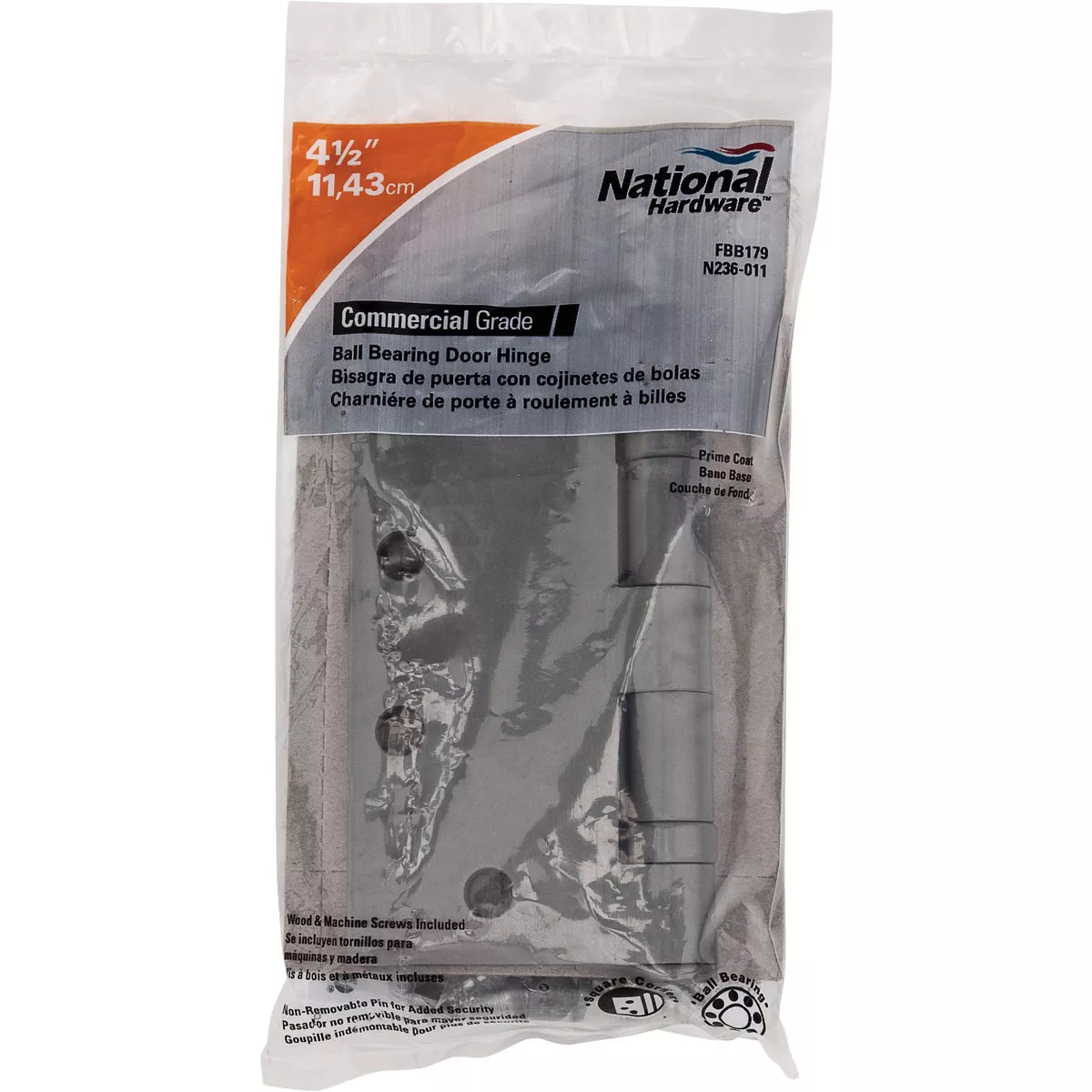 National Hardware Polished Chrome Ball-Bearing Hinges - photo 2