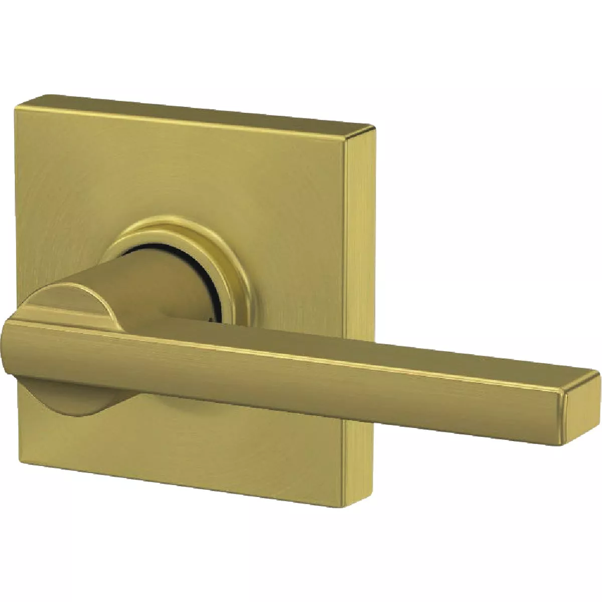 Schlage F Series Latitude Lever with Collins Trim Hall and Closet Lock in Satin Brass - photo 2