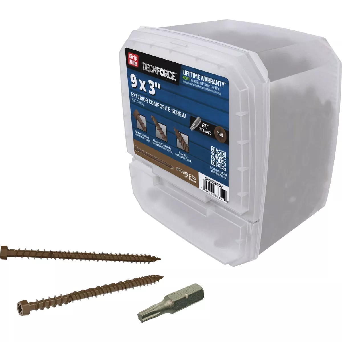 Grip-Rite DeckForce 3 In. Composite Acacia Deck Screw (5 Lb.) - photo 2