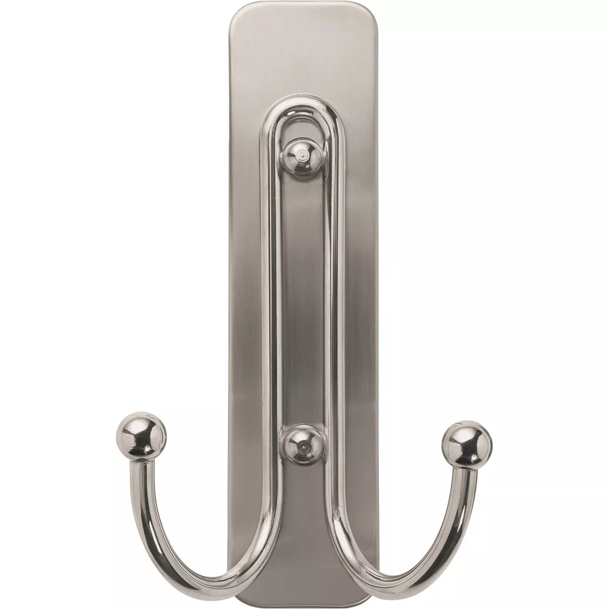 Command Large Decorative Double Hook, Brushed Nickel, 1 Hook, 1 Strip - photo 4